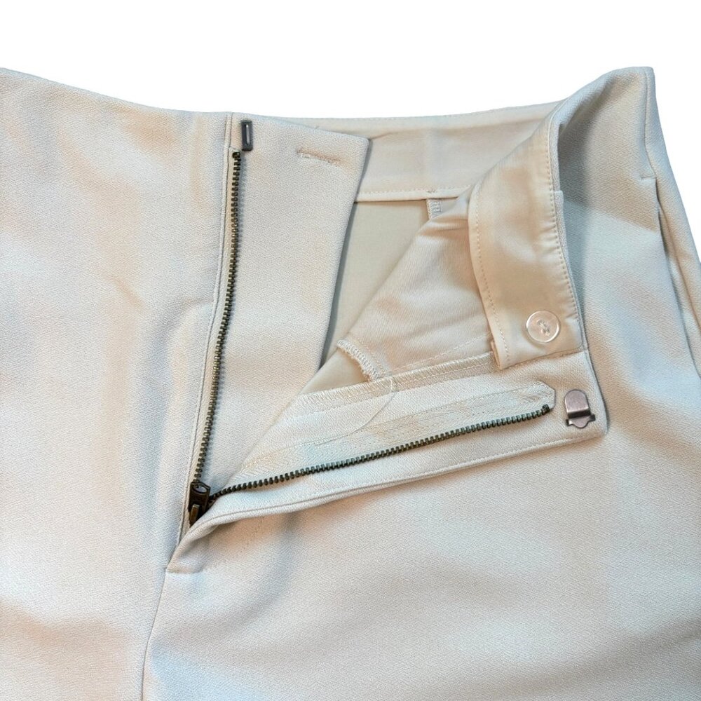 Abercrombie & Fitch Pants Size 14‎ Short / 32 Creme Crepe Wide Legs High Rise - Picture 5 of 9